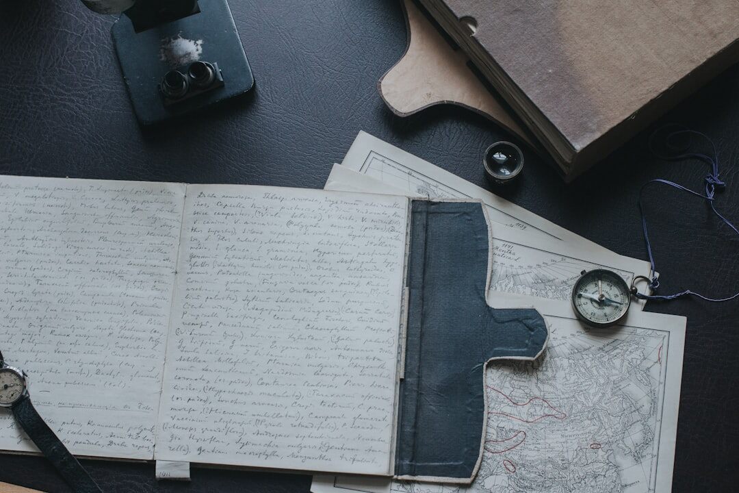 old case files on desk